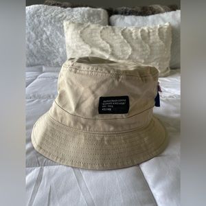 Dutch Bros utility bucket hat with small pocket.